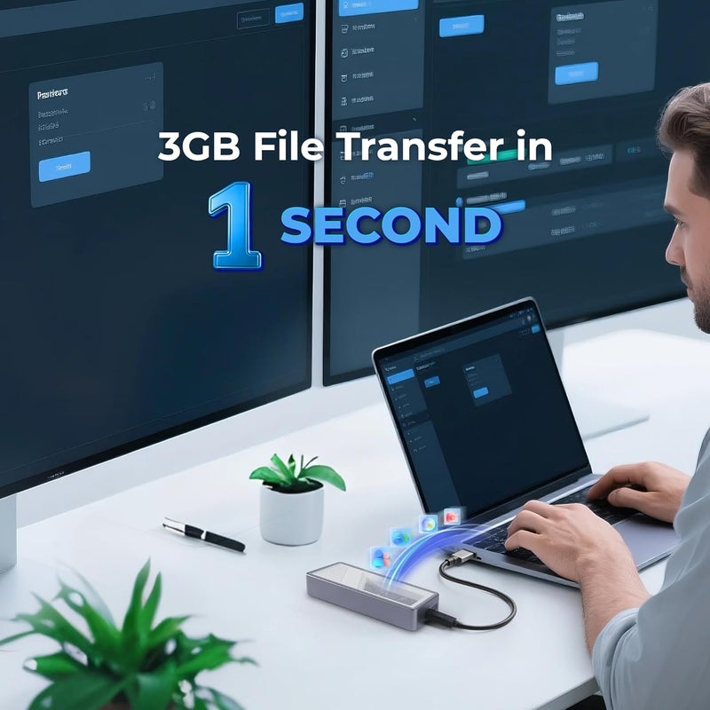 Rosewill حاوية SSD M.2 NVMe بسرعة 40Gbps مع مروحة تبريد، لوحة خلفية شفافة، تدعم M.2 NVMe SSD حتى 8TB، متوافقة مع Thunderbolt 3/4/USB4/3.2/2.0 M1 M2 Pro/Max، PC، MacBook، IPAD، Chrome - Image 4